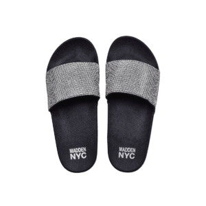 Steve Madden NYC Women?s Bling Fancie Slide Sandals Black